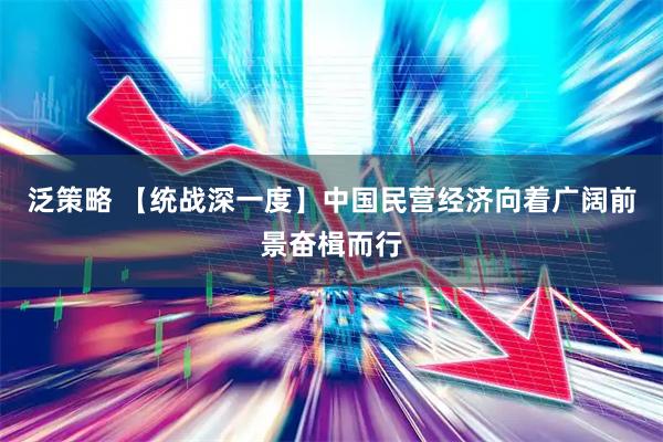 泛策略 【统战深一度】中国民营经济向着广阔前景奋楫而行